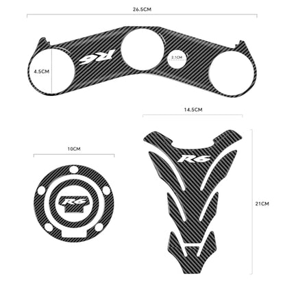 3D Motorcycle Tank Pad Gas Tank Protector Compatible with Yamaha YZF-R6 R6 Anti Slip Tank Pad Stickers Gas Oil Fuel Tank Pad Protectors - size: R6-1