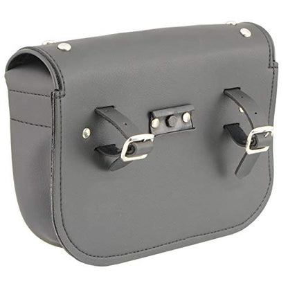 Milwaukee Leather SH633 Black PVC Extra Large 'Studded' Motorcycle Windshield Bag with Turn Lock - One Size
