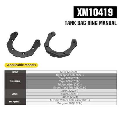 Rhinowalk Motorcycle Tank Bag Adapter Base with Strong Magnetic-XM10419 - color: Black419