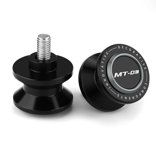 M6 Motorcycle Swingarm Spools Slider Compatible With YAMAHA MT03 2018 2019 2020 2021 2022 2023 2024 2025 | Swing Arm Stand Bobbins Screws MT-03 MT 03 Accessories (gray) - color: gray