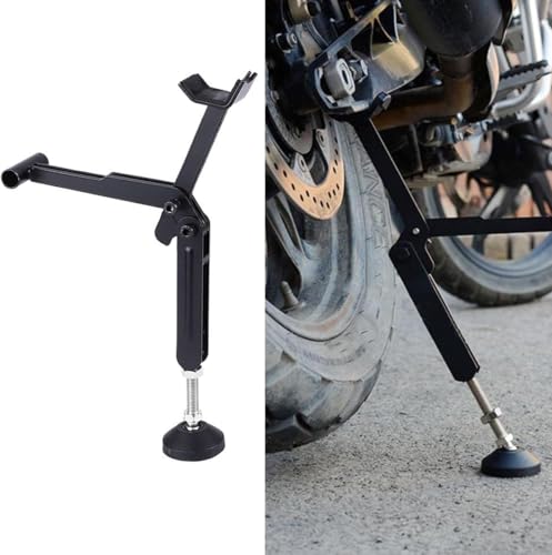 Motorcycle Rear and Front Wheel Lift Stand Trail Stand Motorcycle Side Lifter Repairing Tool Accessories for Most Motorcycle Wheels