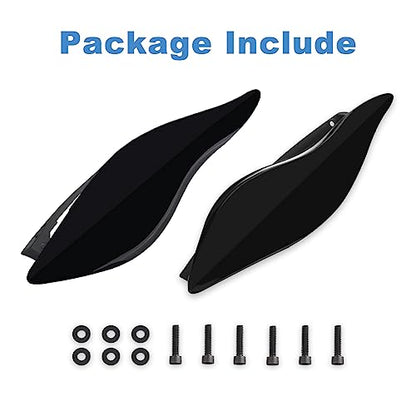 WATERWICH Fairing Air Deflectors Side Wing Windshield Compatible with Harley Davidson Electra Street Glide 2014 2015 2016 2017 2018 2019 2020 2022 2023 2024