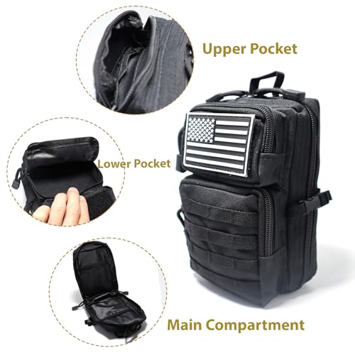 Tactical Molle Utility Pouch, Compact EDC Tool Pouch Bag Tactical Phone Pouches Medical EDC IFAK Pack Mini Waist Pouches - color: Green