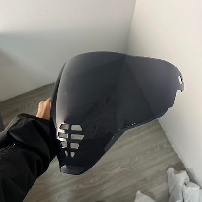 YMTSGEA Airflite Helmet Visor Replacement for IC-06.Motorcycle Helmet Shield UV Protection Compatible with Airflite IC-06 (Deep Black) - color: Deep Black
