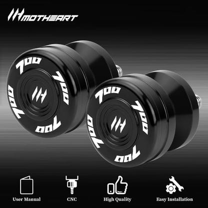 Motorcycle Swingarm Spools Slider -M6 For Tenere 700 (T7) (XTZ700) 2019-2025 CNC Aluminum Paddock Stand Bobbins Protects Rear Swingarm tenere 700 (t7) Accessories (Black) - color: Black