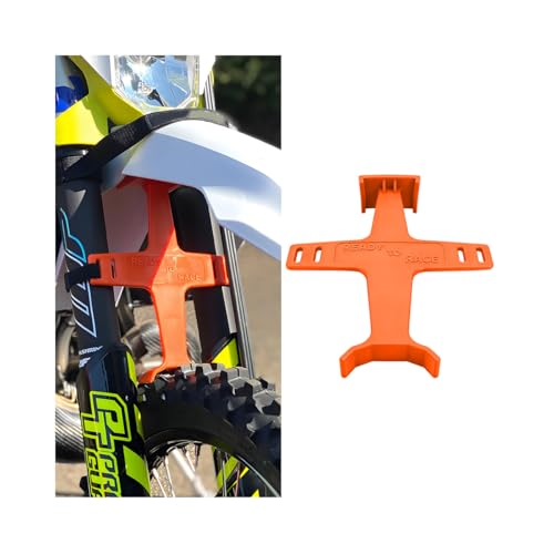 Motorcycle Fork Guard Suspension Support Brace, Dirt Bike Transportation Protector Tie Down Fork Seal Saver, Suspension Support Saver Protection Tool, Fits Most Motocross Motorcycle (Ornage) - color: Orange