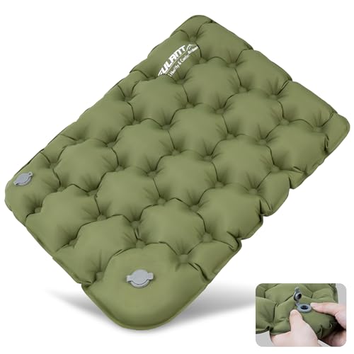 EULANT Lightweight Inflatable Seat Cushion Waterproof Air Cushion,Portable Travel Cushion Suitable for Camping Hiking Climbing Bleacher, Home and Office - color: Light Green, size: Press Seat Cushion