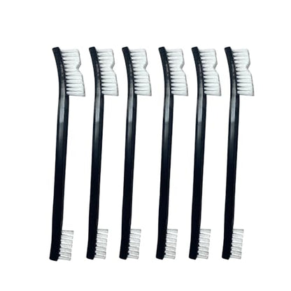 6-Pack Small Wire Brush Pro Kit: Nylon Bristles for Engines, Jewelry & Household Scrubbing – Chemical-Resistant & Heat-Resistant - Tackle Motorcycle Chains, Sinks & Sneakers, Gun Cleaning Brushes - size: 6 pcs