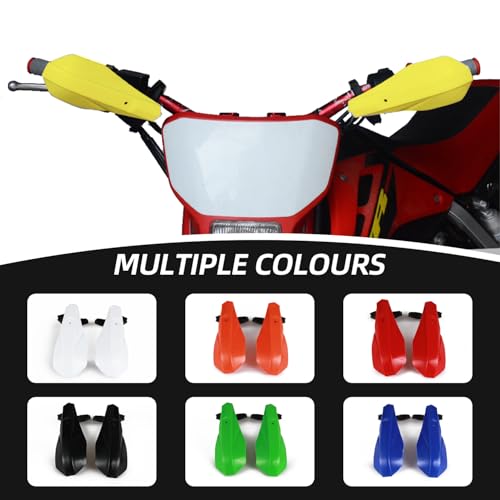 AnXin Motorcycle Handguards 7/8" and 1 1/8" Hand Guard Handlebar Protection Universal for DRZ125 DRZ125L DRZ50 RM85 RM125 RM DRZ 50 85 125 Dirt Pit Bike ATV Yellow - color: yellow
