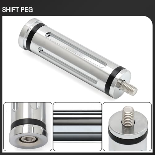 Motorcycle Extended Shifter Peg Toe Foot Shift Peg for Harley Softail Sportster Dyna Touring Road King Street Glide Road Glide Fat Bob (Chrome) - color: Chrome