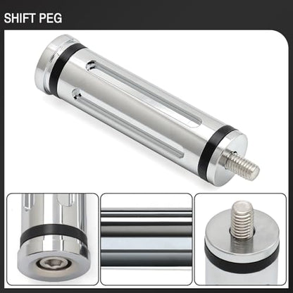Motorcycle Extended Shifter Peg Toe Foot Shift Peg for Harley Softail Sportster Dyna Touring Road King Street Glide Road Glide Fat Bob (Chrome) - color: Chrome