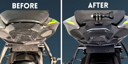 FLEX Classic flexible adhesive action camera mount for motorcycle windscreens, MX visor peaks, helmets, fairings, cowls, and more! Compatible with GoPro, Insta360, DJI, Sugru, and more (2pk) - size: 2 Pack
