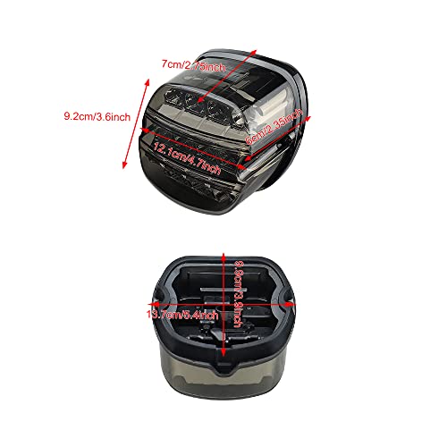 Black Strobing LED Tail Light Upgrade HD Tail Lights Assemblies for Harley Dyna Road King Electra Glide Street Bob Touring, harley davidson parts, led lights for motorcycles（Black） - color: Black