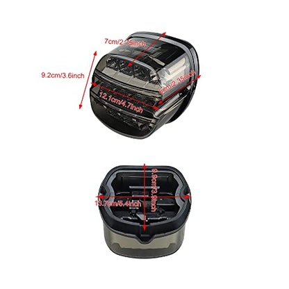 Black Strobing LED Tail Light Upgrade HD Tail Lights Assemblies for Harley Dyna Road King Electra Glide Street Bob Touring, harley davidson parts, led lights for motorcycles（Black） - color: Black