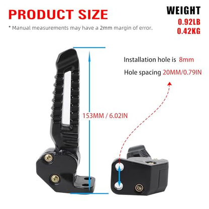 Mokuo Motorcycle Floding Footpegs in Aluminum Alloy Material Compatible with Yamaha Zuma Bws 125cc 2021+,Chinese Scooter Tank 150cc,1 Pair Footrest,Black Color - color: Black