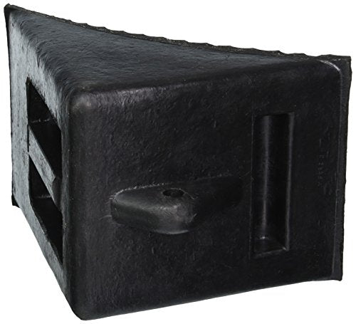 Buyers Products WC2556A Heavy Duty Rubber Wheel Chock, 7x10.25x8.13 Inch, Molded Hand Hold, Oil Resistant Tire Chocks, OSHA Compliant, Ideal for Vehicle Storage, Trailers, Shipping Docks