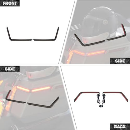 Motorcycle LED Saddlebag Lights OEM Reflectors Sequential Turn Signal Light Fit for Harley Touring Stree Glide Electra Glide FLTRX 2024-2025 CVO 2023 (Smoke Lens) - color: Smoke Lens