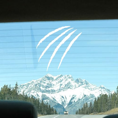 GORGECRAFT 4 Styles 4Pcs Monster Claw Scratch Stripe Car Decals White Reflective Claw Mark Bumper Sticker Waterproof PET Automotive Exterior Decor Stickers for SUV Truck Motorcycle Doors Walls Laptop - style: Claw Scratch Stripe
