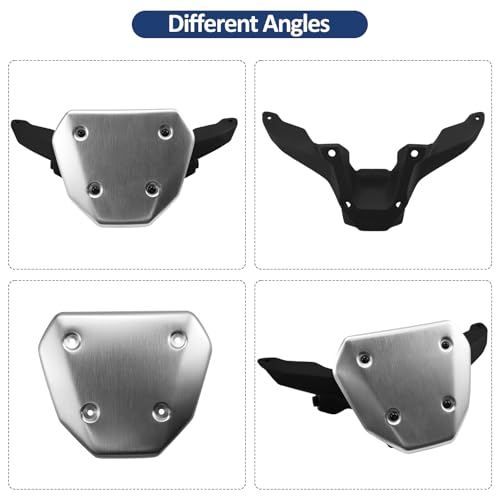 Compatible with Yamaha MT-09 MT 09 MT09 SP 2024 2025 Windshield Bracket Kit Wind Deflector Sun Visor(Silver) - color: Silver