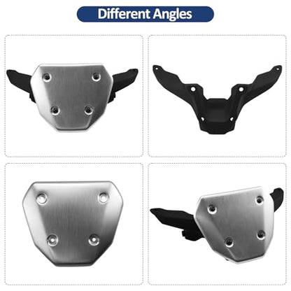 Compatible with Yamaha MT-09 MT 09 MT09 SP 2024 2025 Windshield Bracket Kit Wind Deflector Sun Visor(Silver) - color: Silver