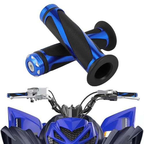 7/8" 22mm ATV Handlebar Grips Non-Slip Universal for Foreman Recon Raptor Grizzly Warrior Rancher Fourtrax Blaster Prairie ATV 4 Wheeler Quards - color: blue