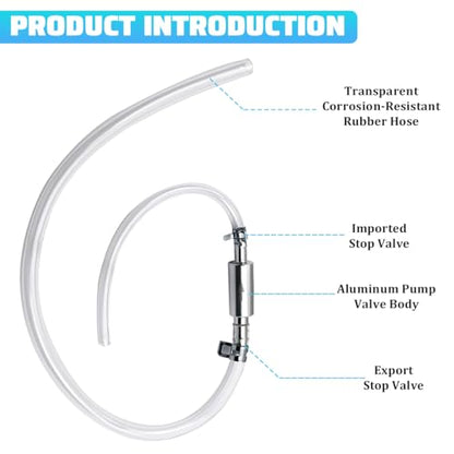 Motorcycle Brake Bleeder Hose Kit, Soft Brake Bleeder Hose with One-Way Check Valve, Bleeding Tool Kit with Rubber Cap & Metal Clamps, Universal for Car Motorcycle Clutch - size: 1Set