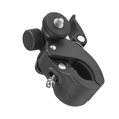 2 Pack Sports Camera Bike Mount Handlebar Clamp Clip Stand Base with 1/4 Screw Adapter for Gopro Hero DJI Osmo Insta360 Motorcycle Bicycle Action Cam Dash GPS Field Monitor Lights