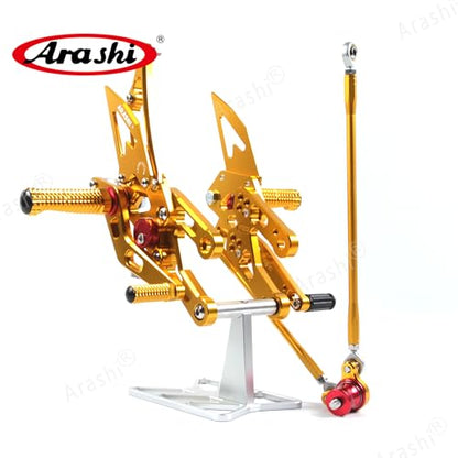 Arashi Version 2.0 Adjustable Rearsets for Honda CBR1000RR 2004-2007, CBR600RR 2003-2006, Gold - color: Gold, size: CBR1000RR 2004-2007, CBR600RR 2003-2006
