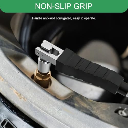 Tire Valve Stem Puller, Valve Stem Removal Tool, No Scratch High Tensile Strength Valves Lever Tool, Automotive Tire Repair Replacement Accessories for Most SUV Motorcycle Truck (Steel) - color: Steel