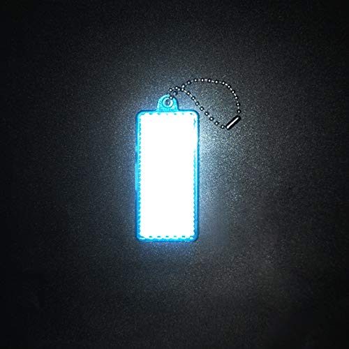 Safety Reflectors - Stylish Reflective Gear for Jackets, Bags, Purses, Backpacks, Strollers and Wheelchairs Rectangle - color: Blue-2-Pack