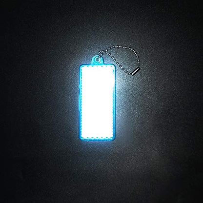 Safety Reflectors - Stylish Reflective Gear for Jackets, Bags, Purses, Backpacks, Strollers and Wheelchairs Rectangle - color: Blue-2-Pack