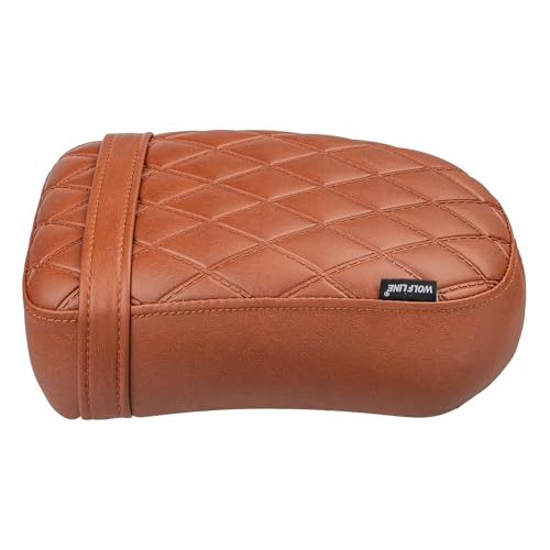 Motorcycle Passenger Comfort Seat Fit for CMX1100 Rebel 1100/DCT/SE 2021-2026, Leather Rear Saddle Back Cushion Pillion Pad, Brown Embossing - color: Rear - Brown-B