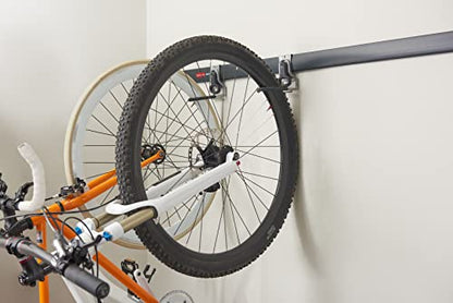 Rubbermaid Fasttrack Garage Organization System Vertical Bike Hook Black Holds up to 50 Pounds Wall Mount and Heavy Duty Garage Hanger for Bike Storage (Pack of 6) - size: 1 Count (Pack of 6), style: Bike Hook