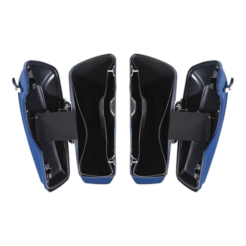 HR3 Bright Billiard Blue Hard Saddlebags Compatible with 2023 Road King Special FLHRXS Fit for 2014-2023 Harley Touring Road King Road Glide Street Glide Electra Glide - color: Bright Billiard Blue