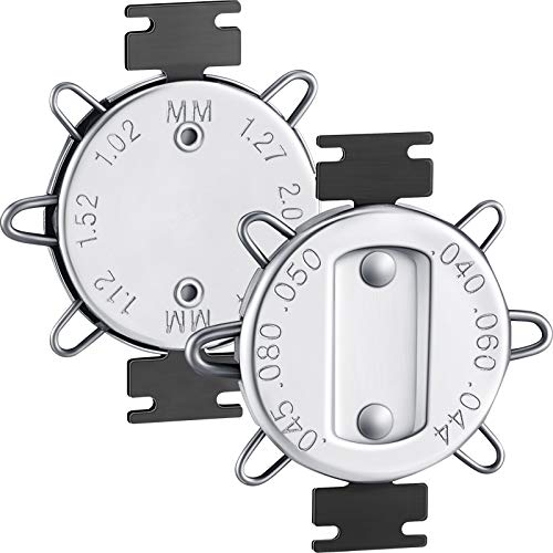 2 Pieces Spark Plug Gap Gauge Tool Spark Plug Gauge Measuring Tool Metric Standard Inches Gapper for Motorcycles