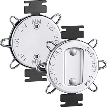 2 Pieces Spark Plug Gap Gauge Tool Spark Plug Gauge Measuring Tool Metric Standard Inches Gapper for Motorcycles