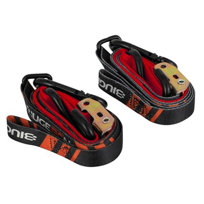 Motorcycle Tie Down Straps - 1200lb Break Strength, 2 Pack 7ft x 1in Down Strap Set with Heavy-Duty Buckles, Steel Carabiner, S-Hooks Buckle for securing Trailers, Dirt Bikes, enduros, Cargo-Red - color: Red