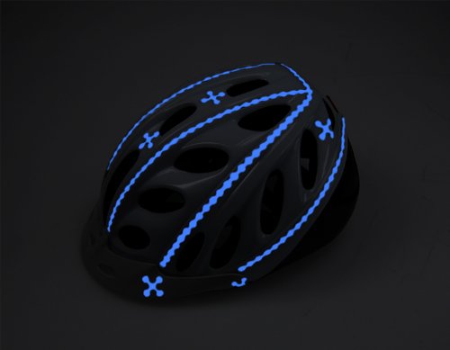 RydeSafe Reflective Decals - Hexagon Kit - Large - color: Blue