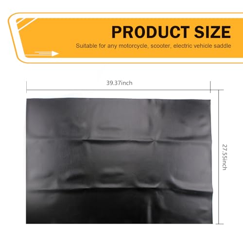 Motorcycle Seat Cover, DIY Seat Protector 39.37" x 27.56", Suitable for Motorcycle, Scooter or Electric Vehicle (Black)