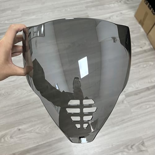 YMTSGEA Airflite Helmet Visor Replacement for IC-06.Motorcycle Helmet Shield Windshield Sunshield PC Lens UV Protection Compatible with Airflite IC-06 (Silver) - color: Silver