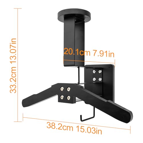 Tactical Gear Wall Mount Stand - Motorcycle Helmet Holder Display Stand with Hooks, Solid Wood Airsoft Plate Carrier Rack for Police, Football and Cycling Suit - color: Black