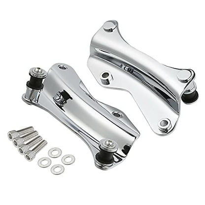 TCMT 13.7" King Motorcycle Trunk Backrest Pad Luggage Rack Two Up Mount Rack Base Plate Docking Fit For Harley 2014-2025 Touring CVO Road King Road Glide Street Glide Electra Glide Pack - color: Style C Chrome 2 Up Rack#1+Base Plate+Docking