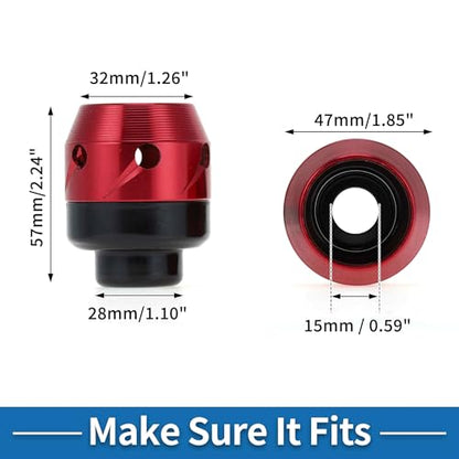 Motorcycle Front Fork Frame Sliders Falling Protection Wheel Crash Protector Scooter Moped Aluminum Alloy Red 2 Pcs - color: Red
