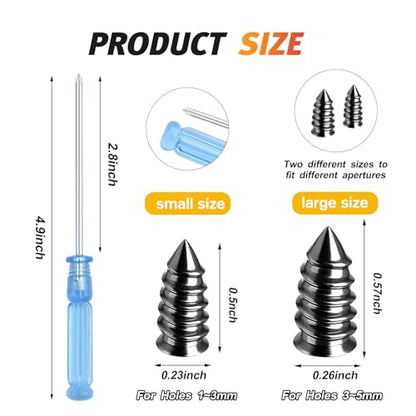 Morcheiong 60 Pcs Tire Repair Rubber Nail Kit Self-Tapping Tire Repair Screws Suitable for Motorcycles Trucks Cars Other Vacuum Tire Vehicles