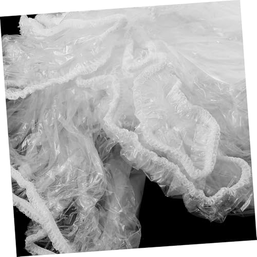 Disposable Waterproof Motorcycle Cover 4-Pack Clear Plastic Bike Protective Covers for Outdoor All-Weather Use 90.55X47.24X19.68In - size: L