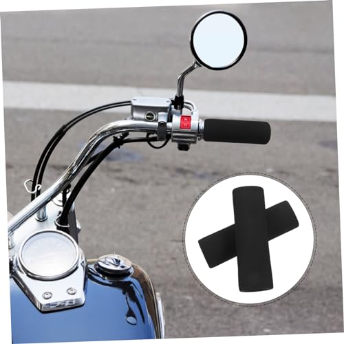 Cabilock Non Skid Motorcycle Handlebar Grips Elastic Sponge Covers for Enhanced Comfort and Safety for Motorbike - size: 12X3.1X3.1CM