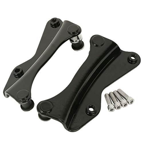 TCMT 13.7" King Motorcycle Trunk Backrest Pad Luggage Rack Two Up Mount Rack Base Plate Docking Fit For Harley 2014-2025 Touring CVO Road King Road Glide Street Glide Electra Glide Pack - color: Style C Black 2 Up Rack#1+Base Plate+Docking