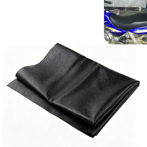 39.37" x 27.56" Motorcycle Seat Cover, Flexible Elastic DIY Motorbike Seat Protector, Durable PU Leather Seat Cushion, Universal for Scooter ATV Motorcycle (Black)