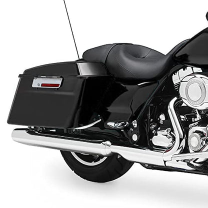 XMT-MOTO Hard Saddlebags Saddle bags for Harley 1994-2013 Touring models road glide, road king, ultra, street glide, electra glide and 1984-2017 Softail models,BLACK - color: BLACK/Chrome Latches, size: Standard
