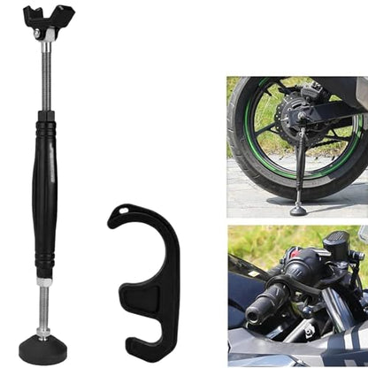 JFG RACING Motorcycle Rear and Front Wheel Stand Lift Trail Stand Easy And Portable - the Sixth Generation - Black - color: Black